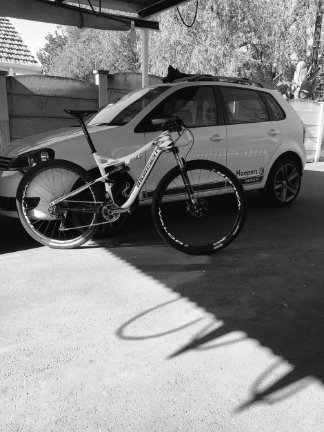 Im very fortunate to be supported by such incredible companies - Hoopers VW provides our team vehicles, Momsen Bikes with our steeds